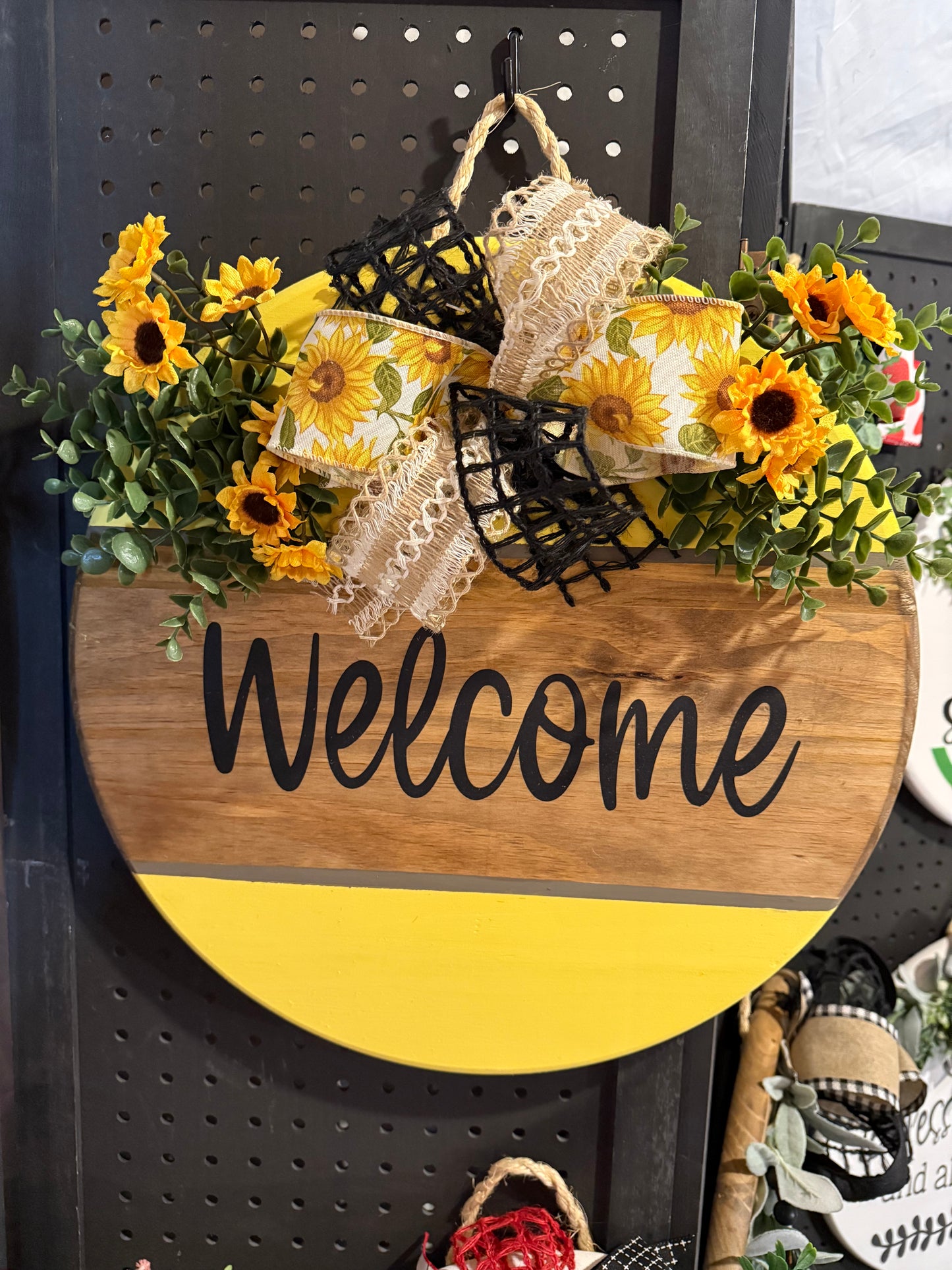 Door Hanger - Welcome sunflowers