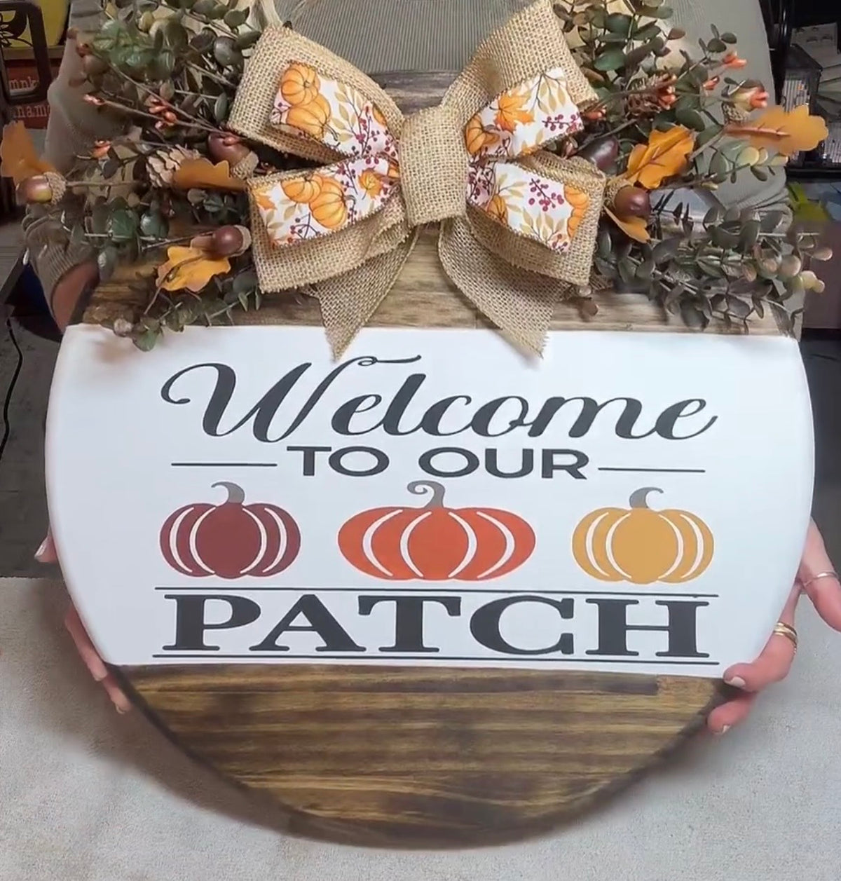 18” Door Hanger - Welcome to our Patch
