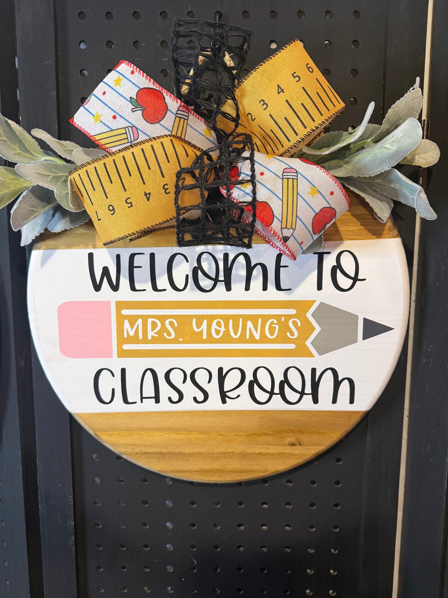 15” Door Hanger - Teacher sign - customizable