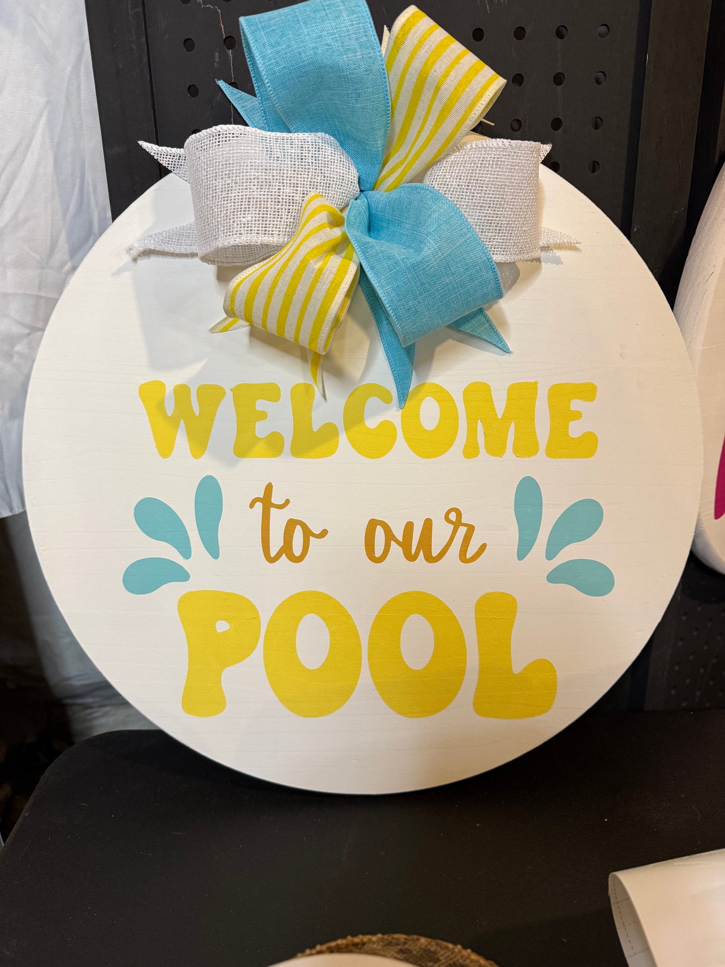 Door Hanger - Welcome to our pool