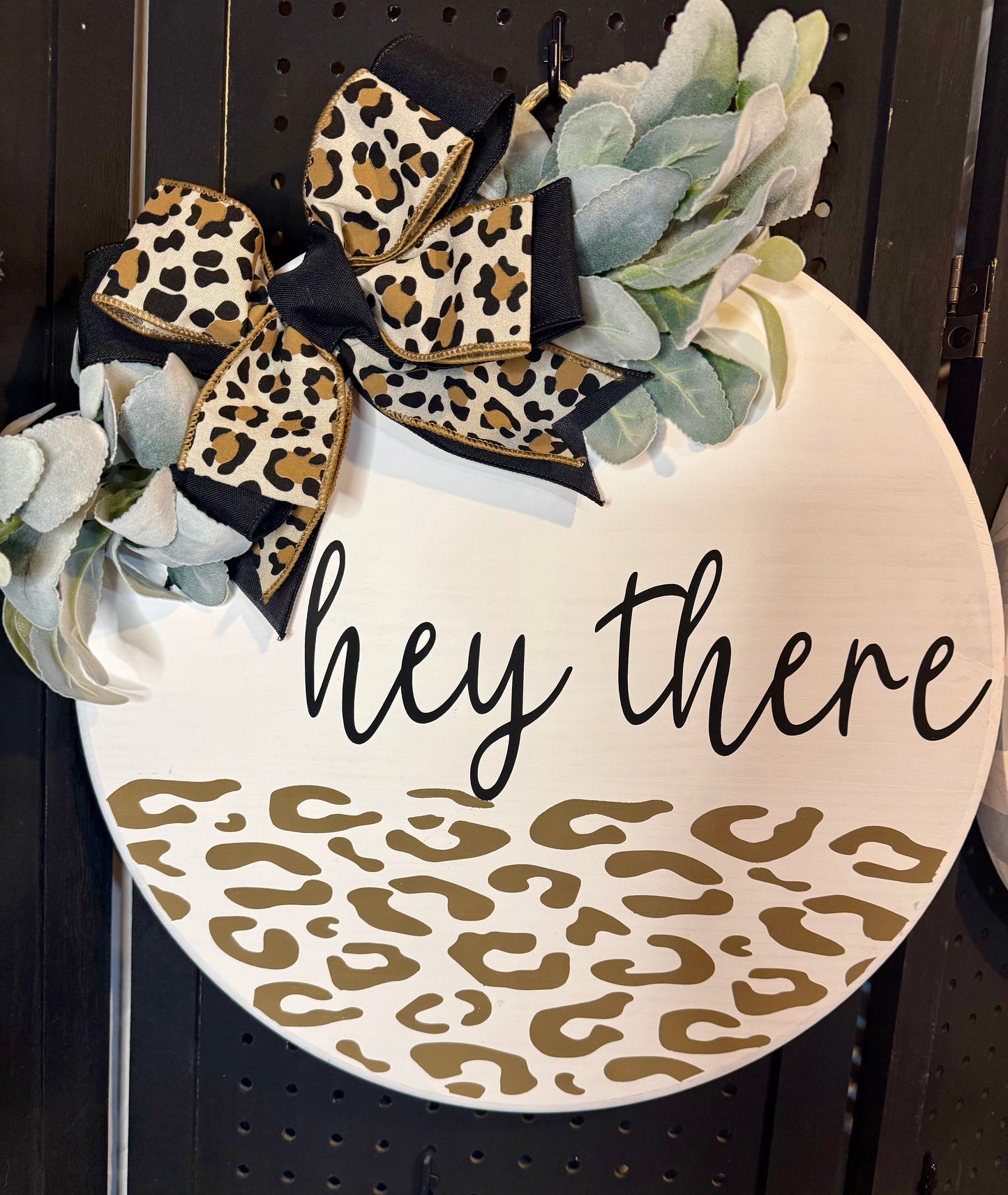 18” Hey There - leopard print