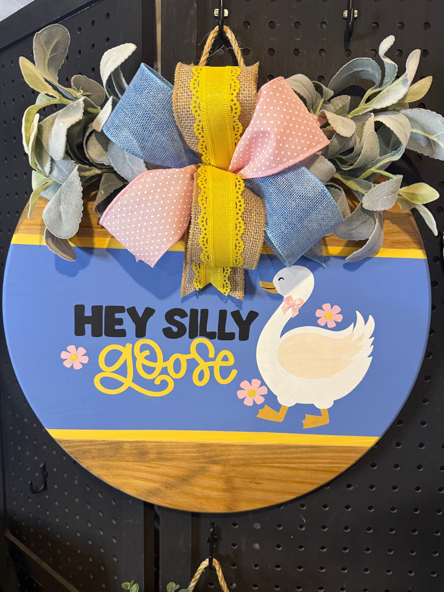18” Door Hanger - Hey Silly Goose