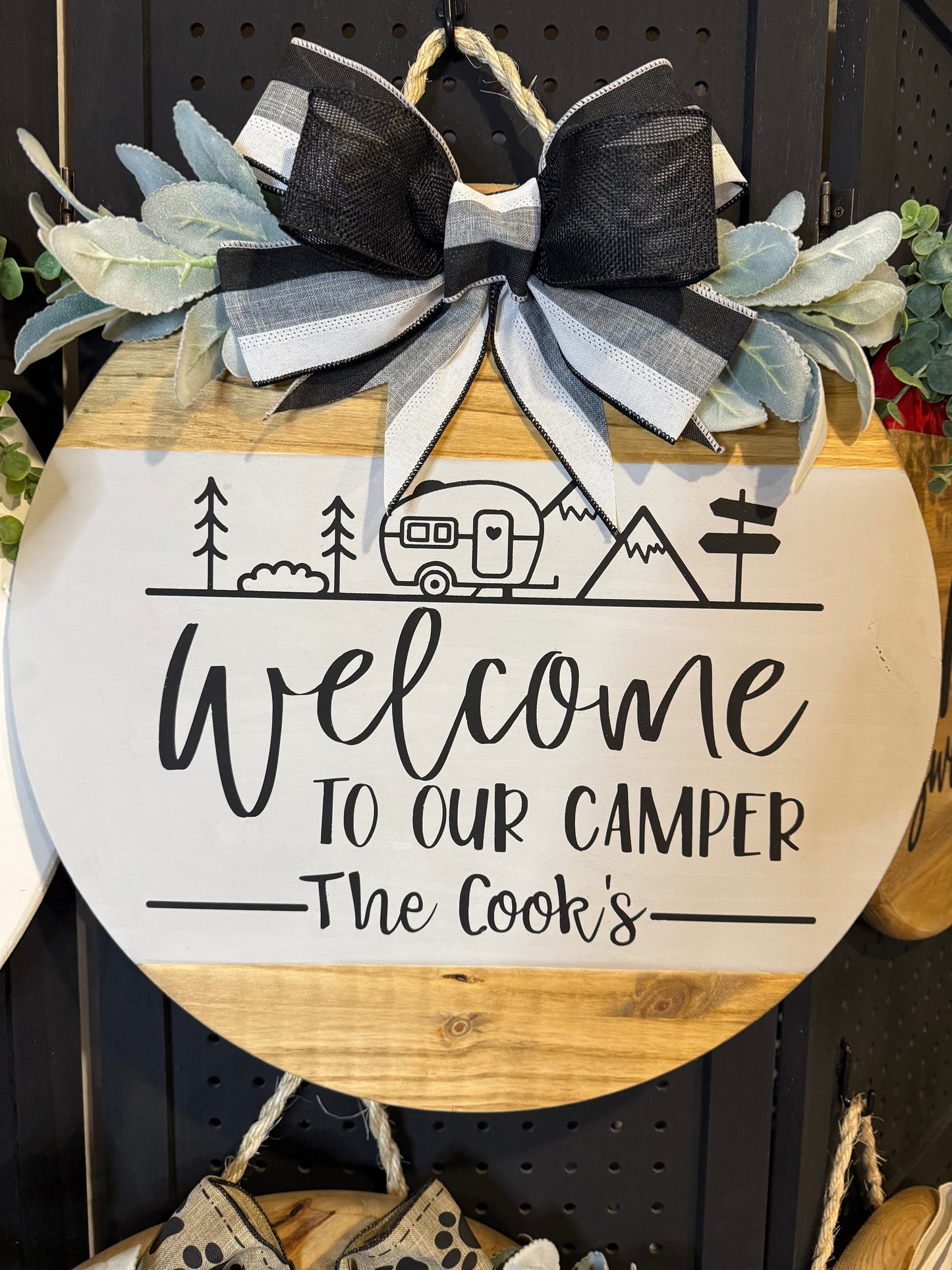 Door Hanger - Welcome to our camper - can personalize
