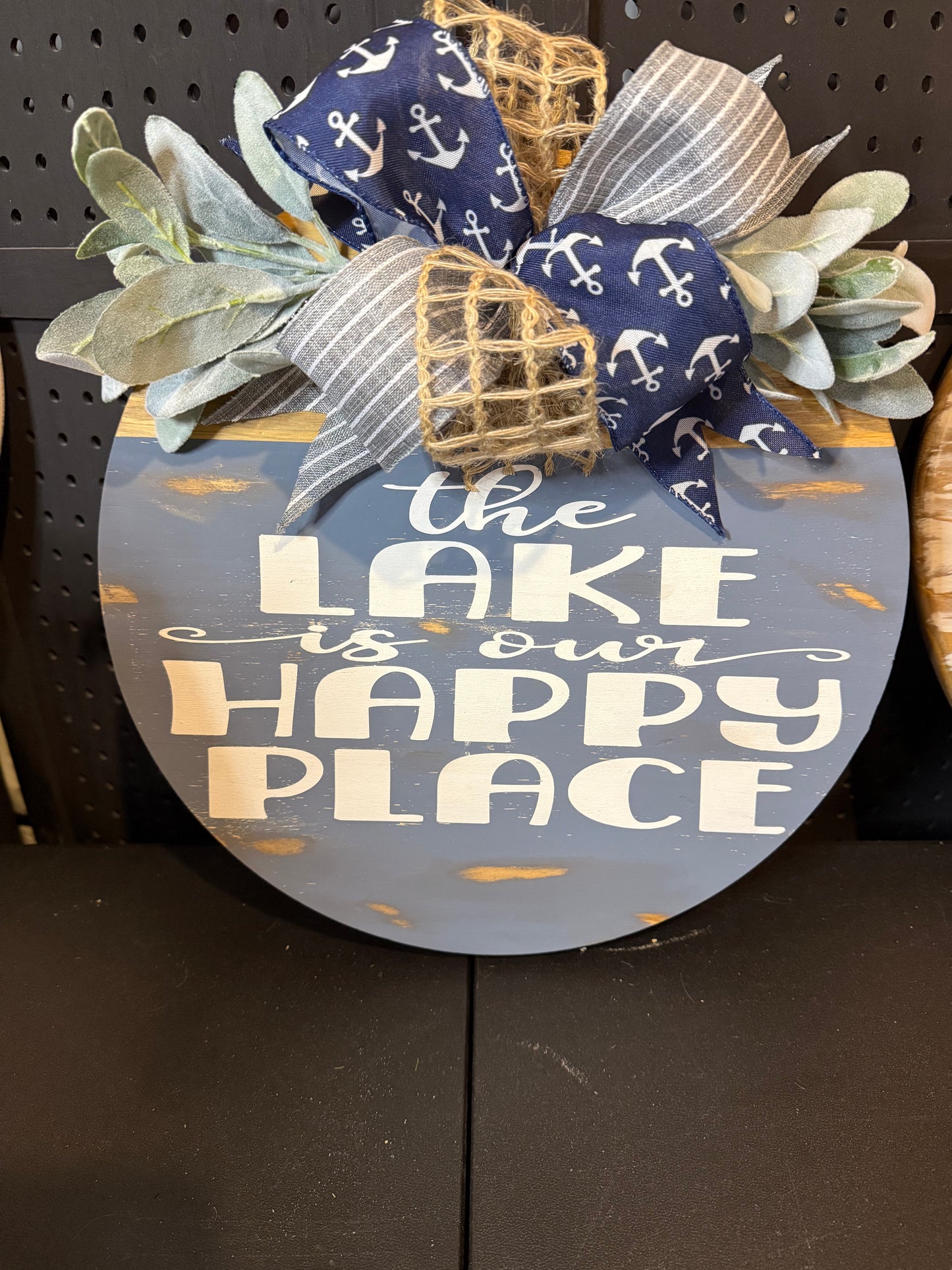 Door Hanger - Lake is our happy place