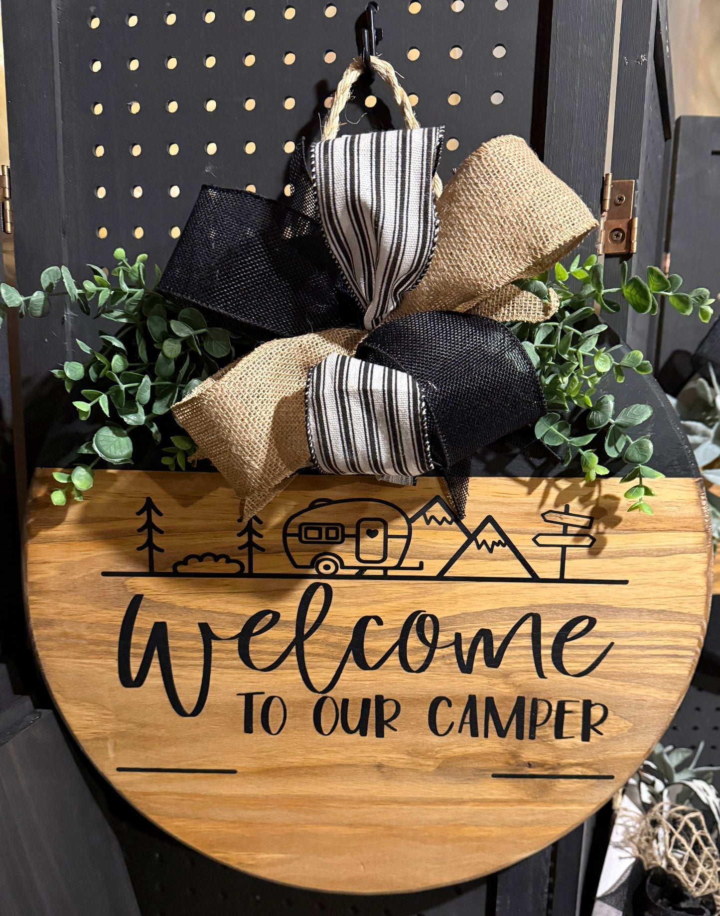 Door Hanger - Welcome to our camper