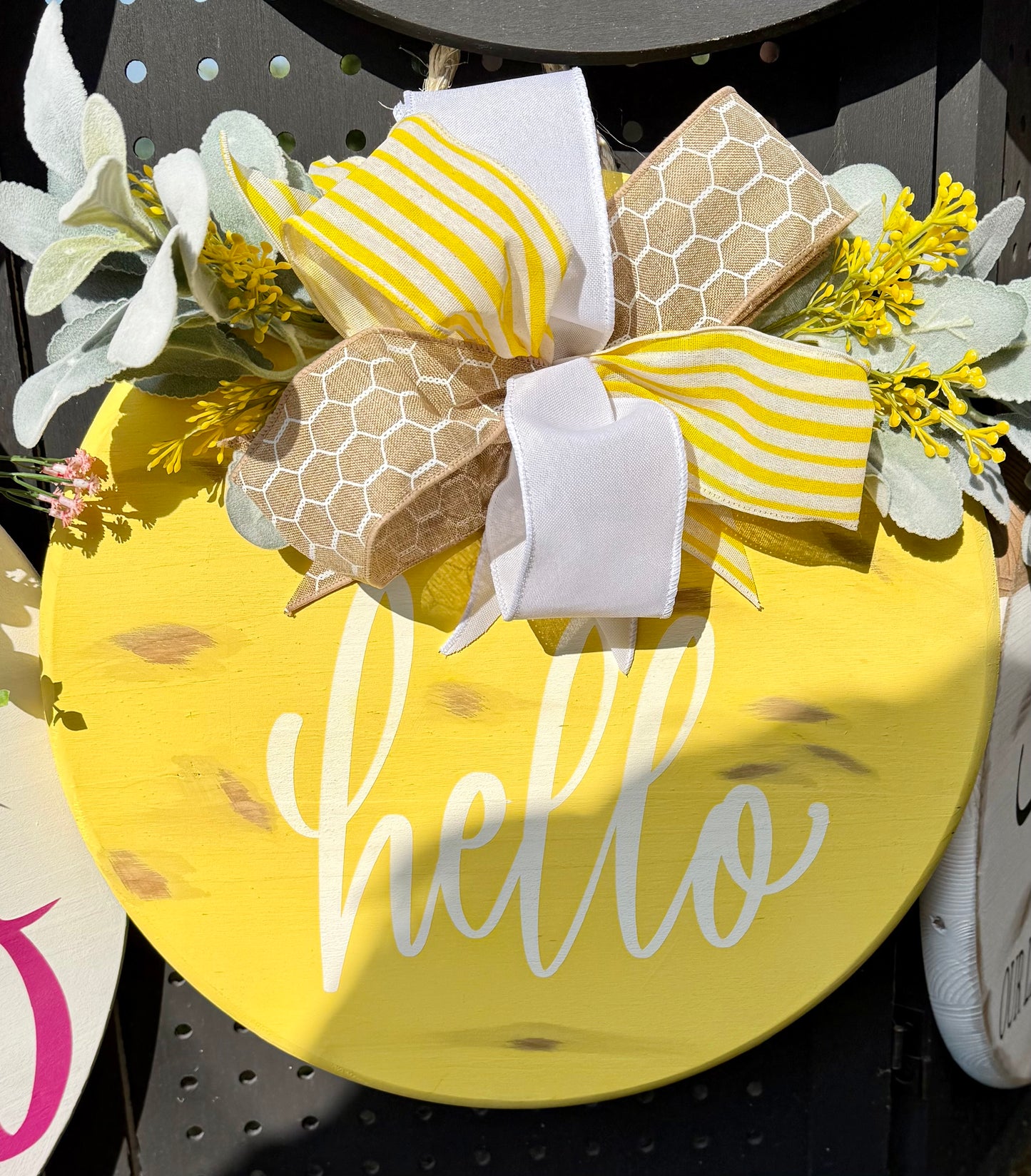 Door Hanger - Hello rustic