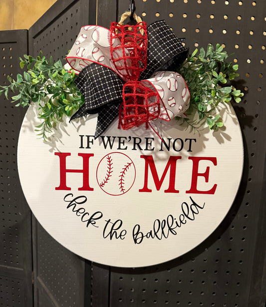 Door Hanger - check the ballfield