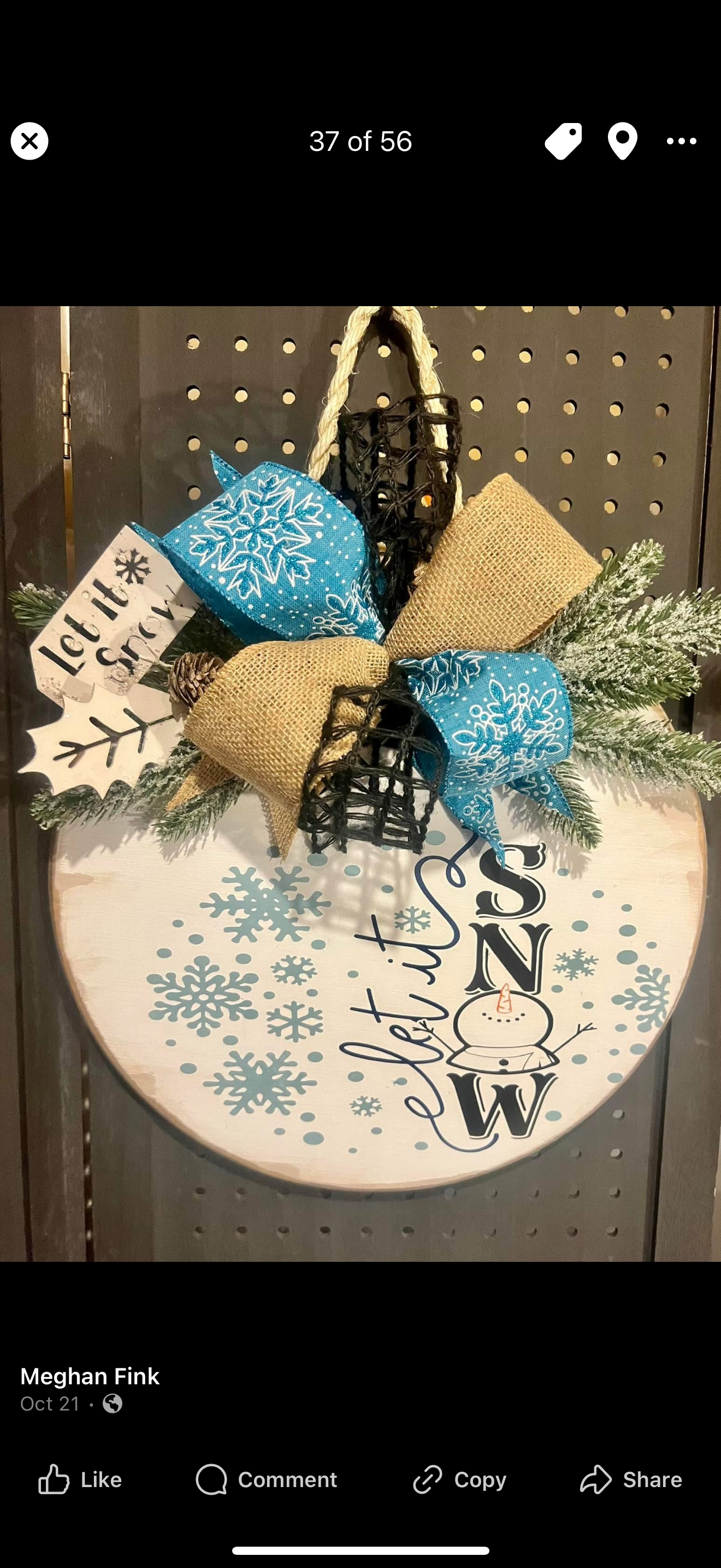 Door hanger - Let it snow