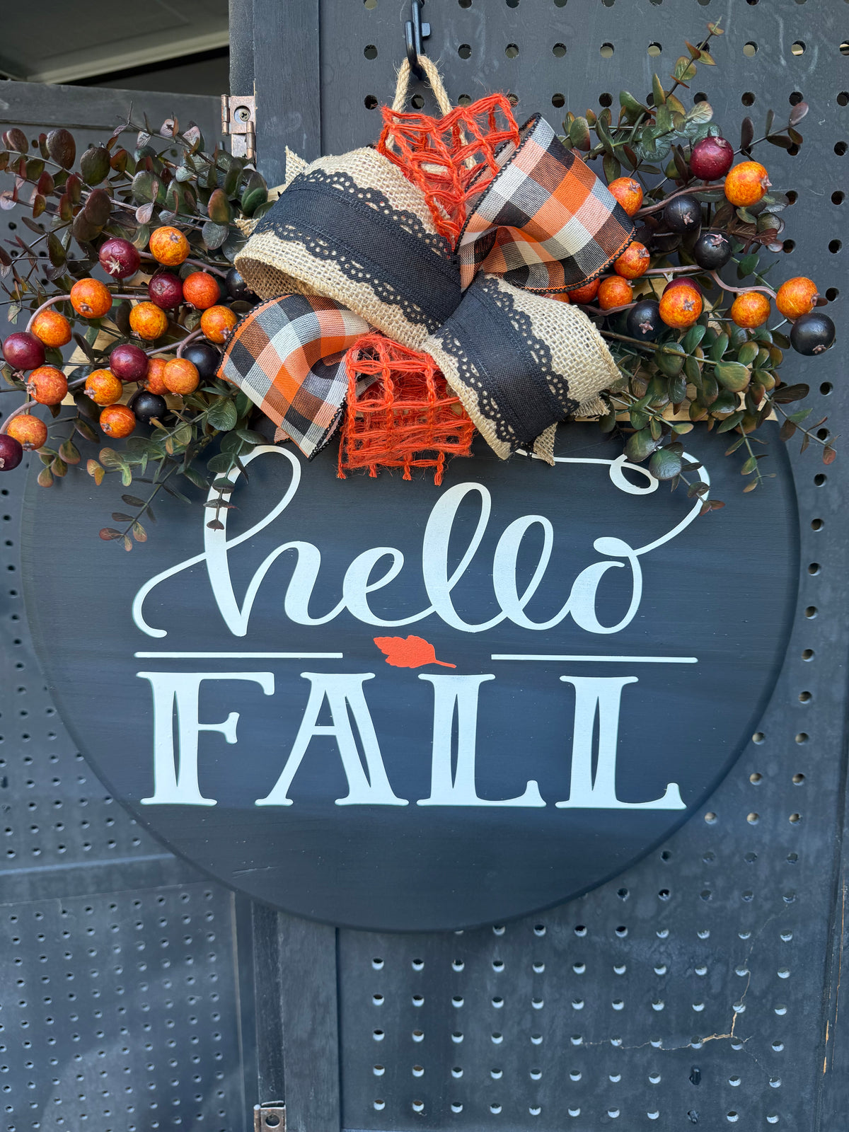 18” Hello Fall - Black and White