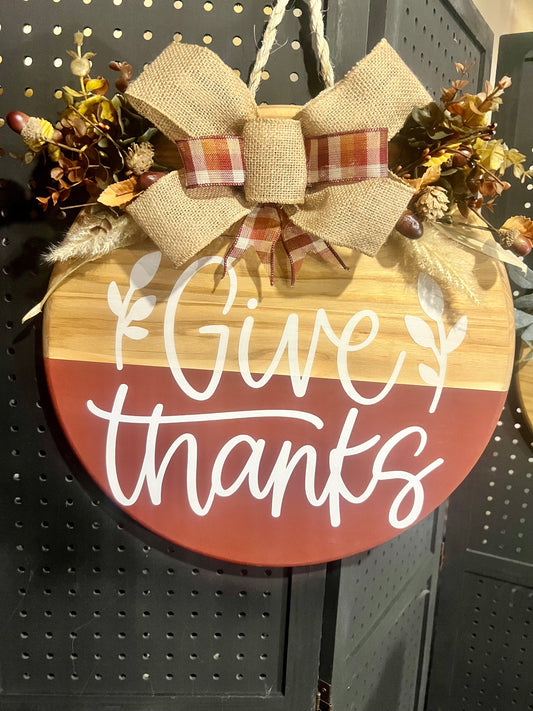 Door Hanger - Give thanks