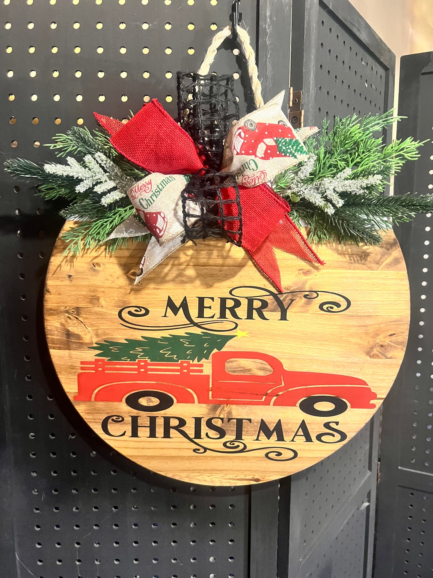 Door Hanger - Merry Christmas truck