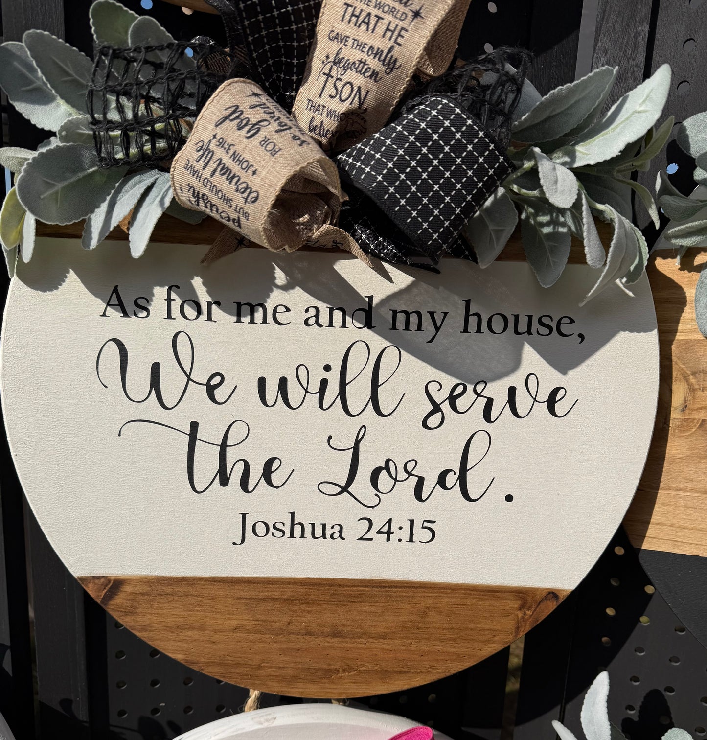 Door Hanger - In this house we will serve the lord