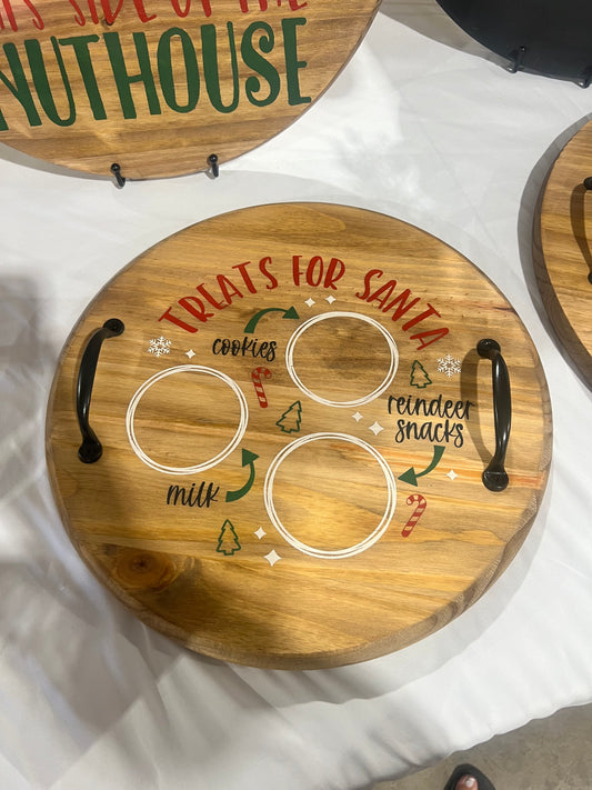 Santa Trays - 15”. Can add kids names.