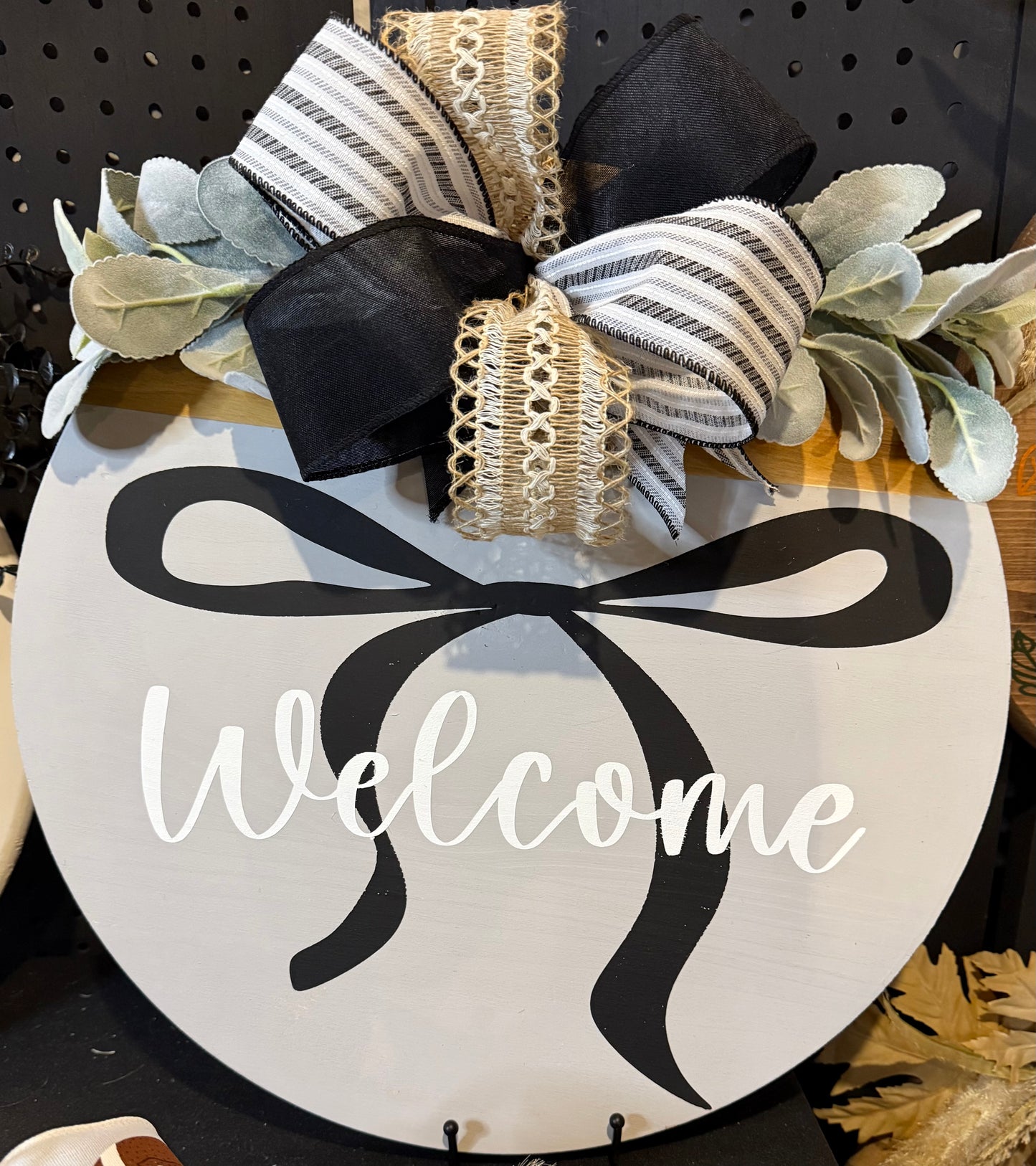 Door Hanger - Welcome with bow