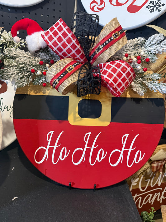 Door Hanger - Santa Belt with Ho ho ho
