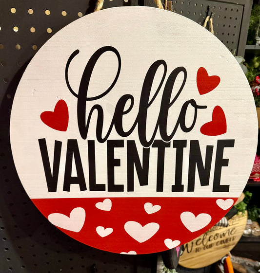 Door Hanger - Hello valentine