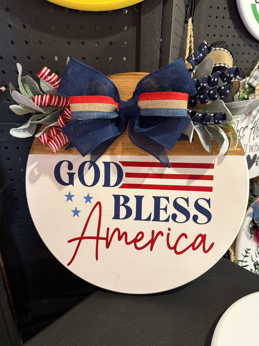 Door Hanger - God bless America