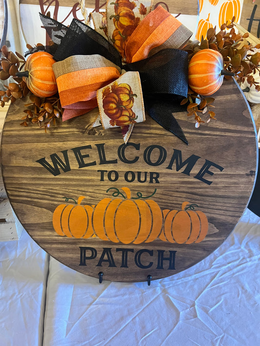Door Hanger - Welcome to our patch