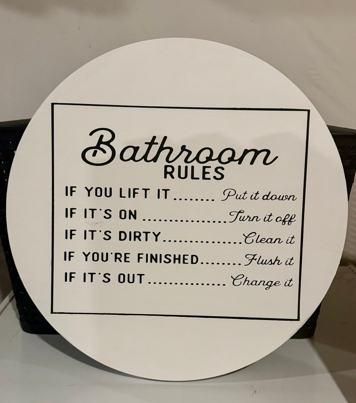 Bathroom rules