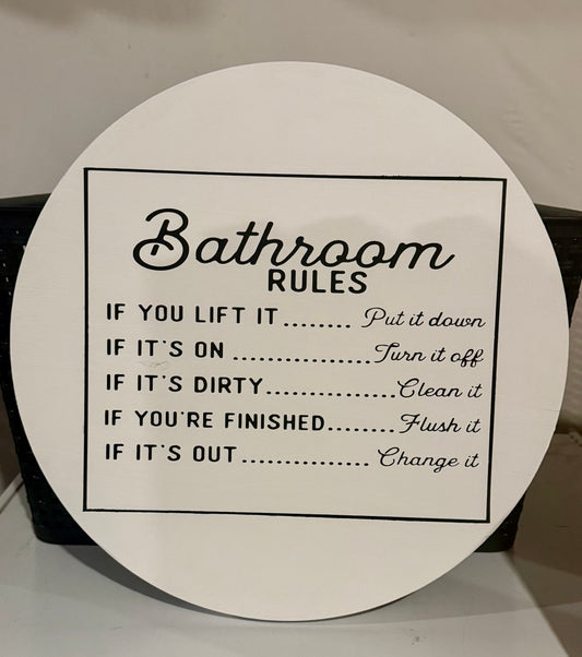 Bathroom rules