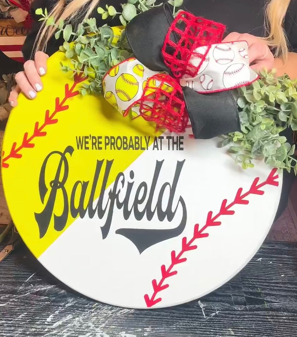 18” - Door Hanger - Softball/Baseball