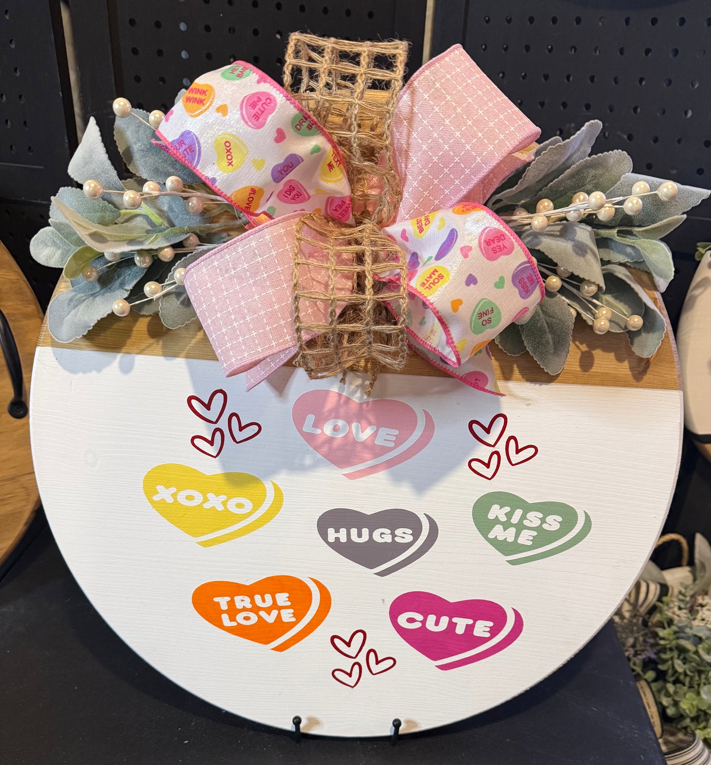 18” Door Hanger - Message Hearts - Valentines