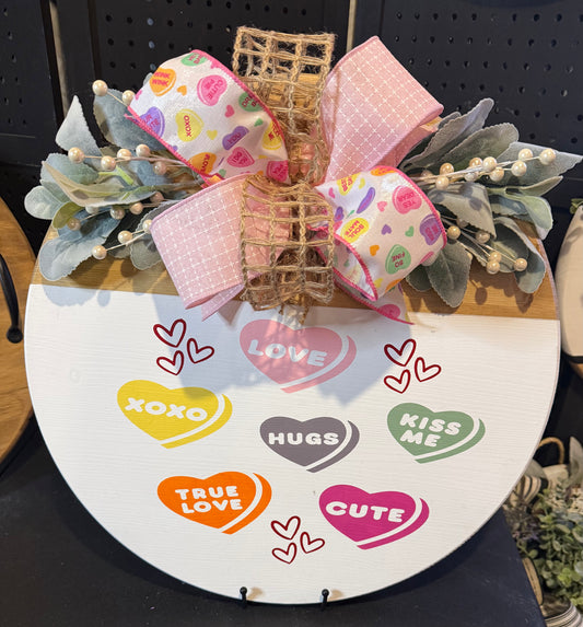 18” Door Hanger - Message Hearts - Valentines