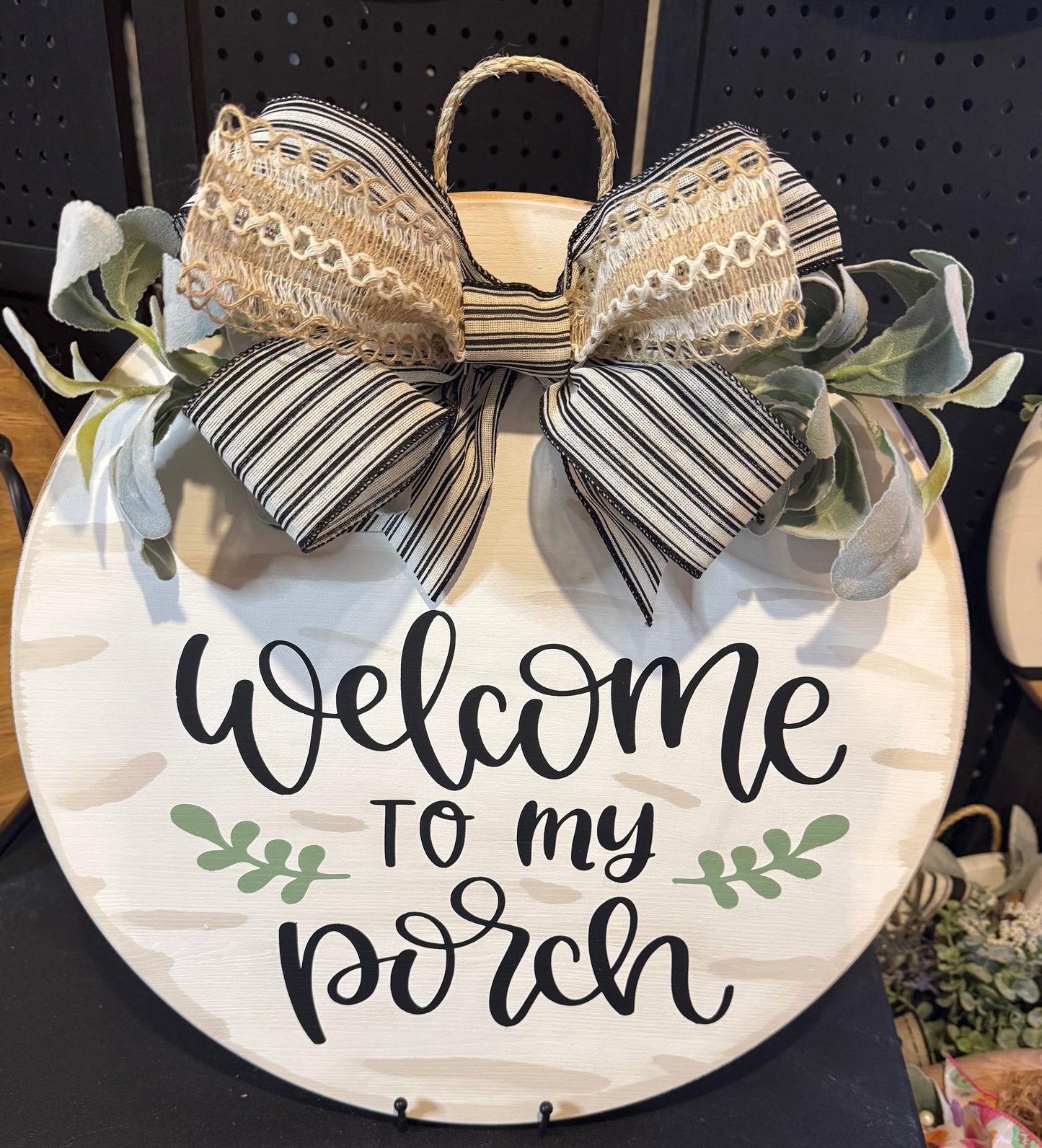 18” Door Hanger - Welcome to my porch