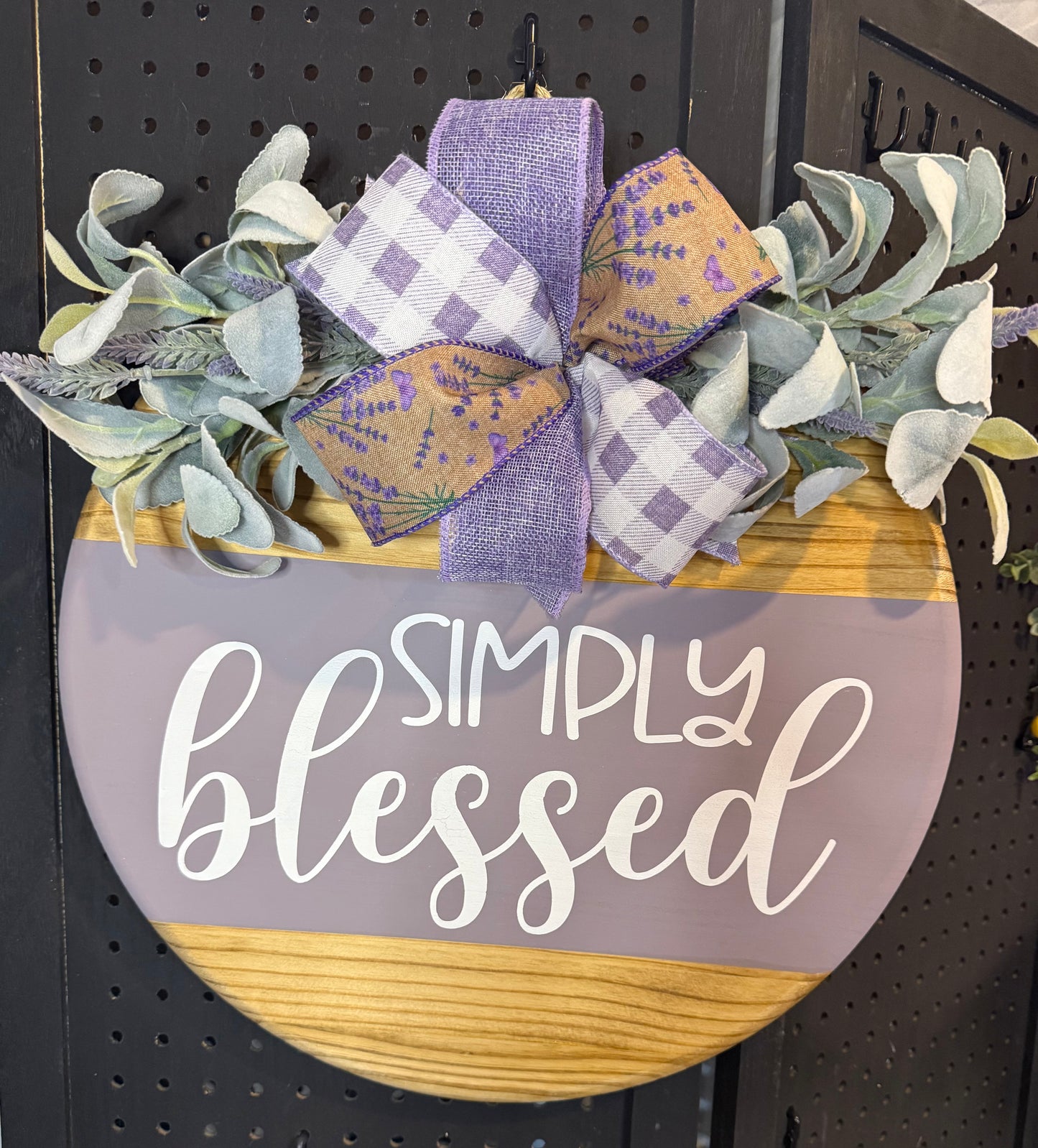 18” Door Hanger - Simply Blessed - Lavender