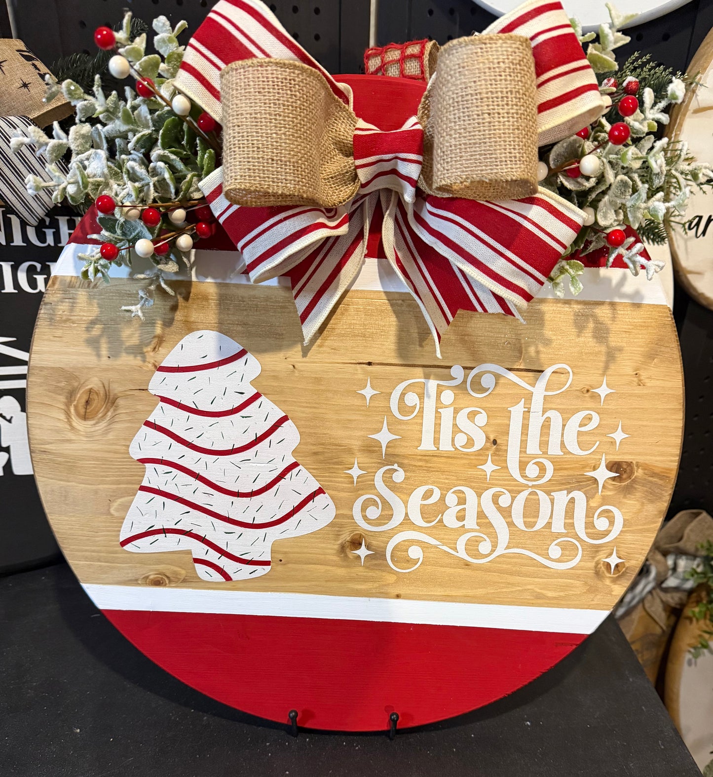 Door Hanger - Tis the Season - Debbie tree cake