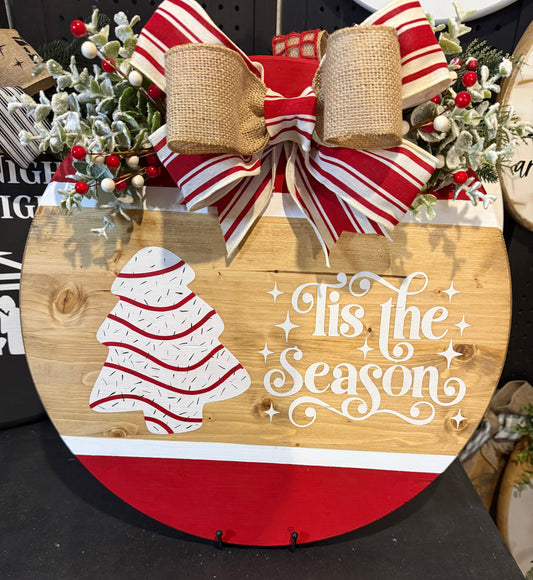 Door Hanger - Tis the Season - Debbie tree cake