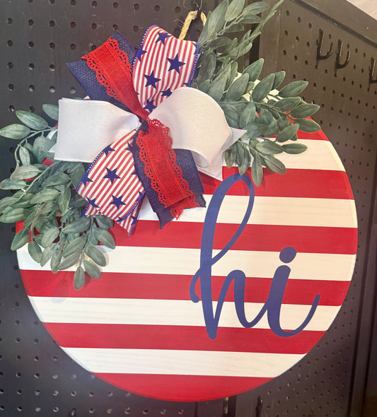 18” Door Hanger - Patriotic Themed