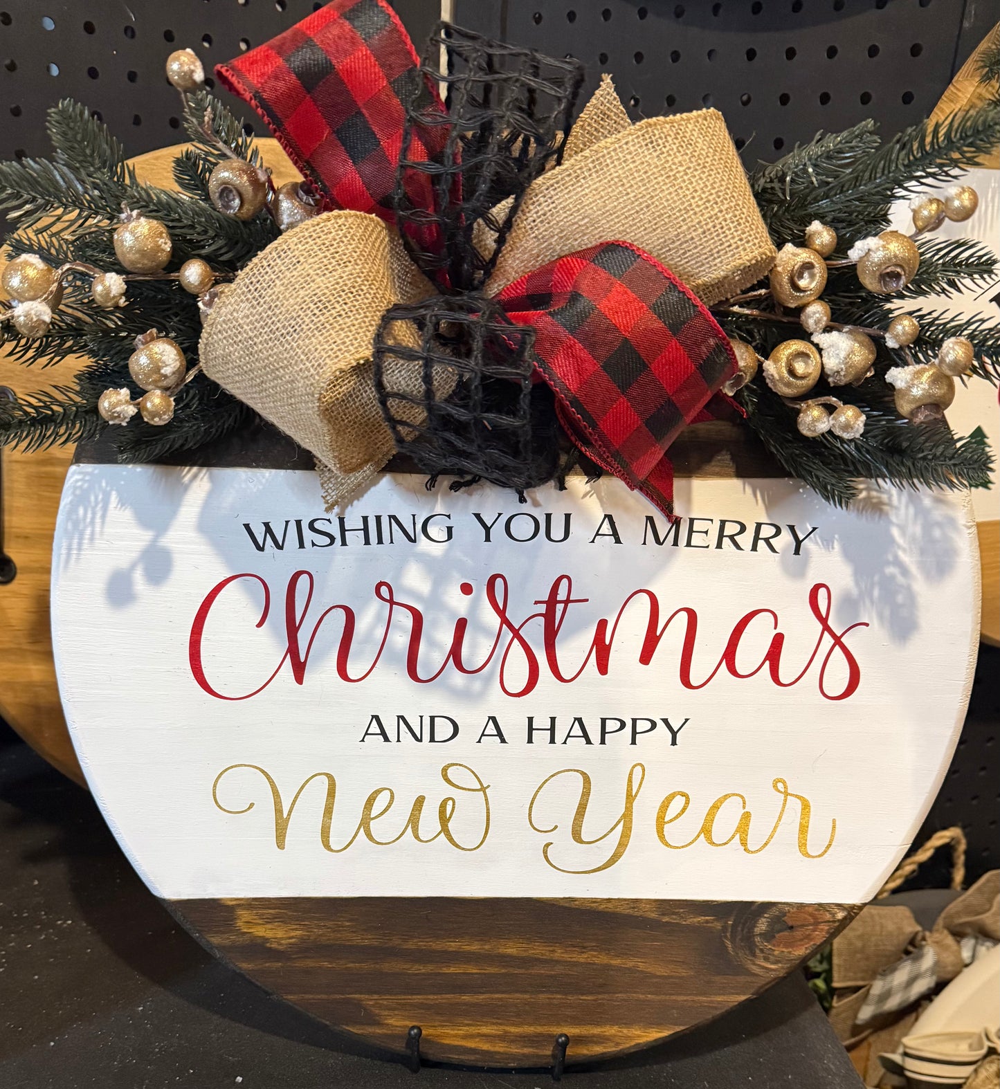 Door Hanger - Merry Christmas and Happy New Year