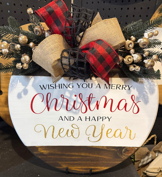 Door Hanger - Merry Christmas and Happy New Year