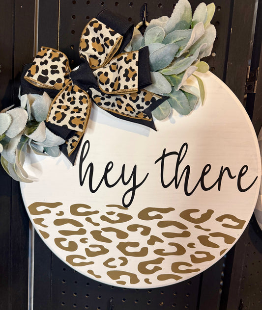 18” Hey There - leopard print
