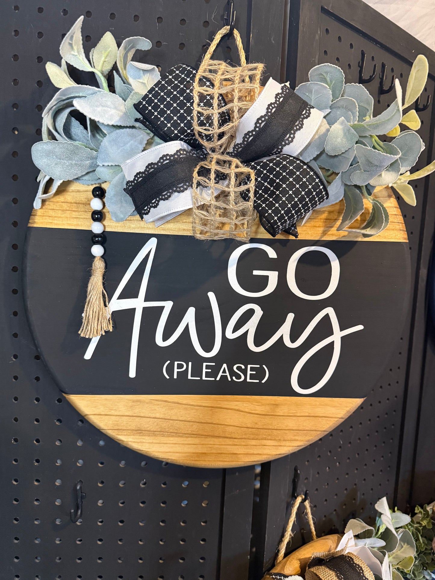 18” Door Hanger - Go Away, please