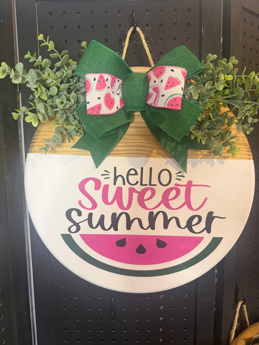 18” Door Hanger - Hello Sweet Summer.