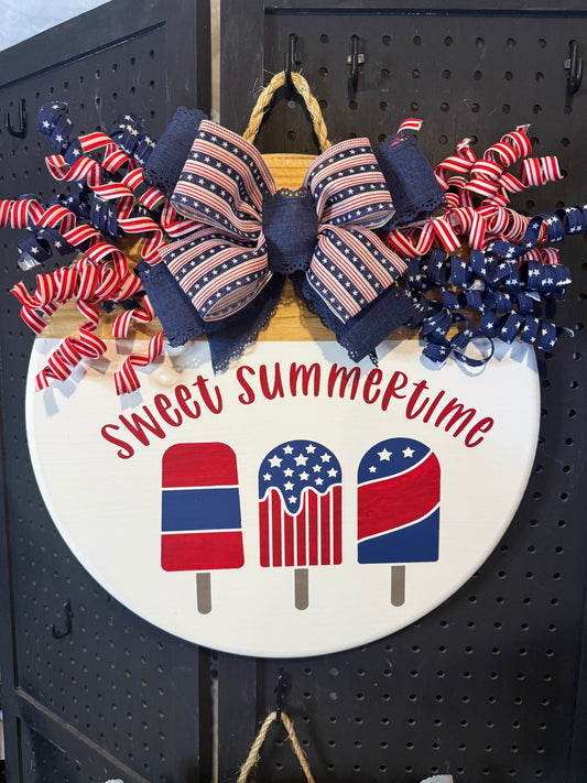 18” Door Hanger - Patriotic Sweet Summertime